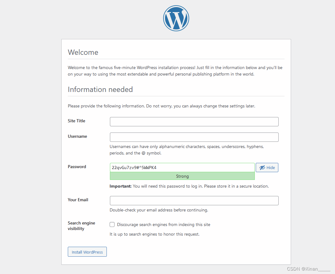 Linux——web建立wordpress