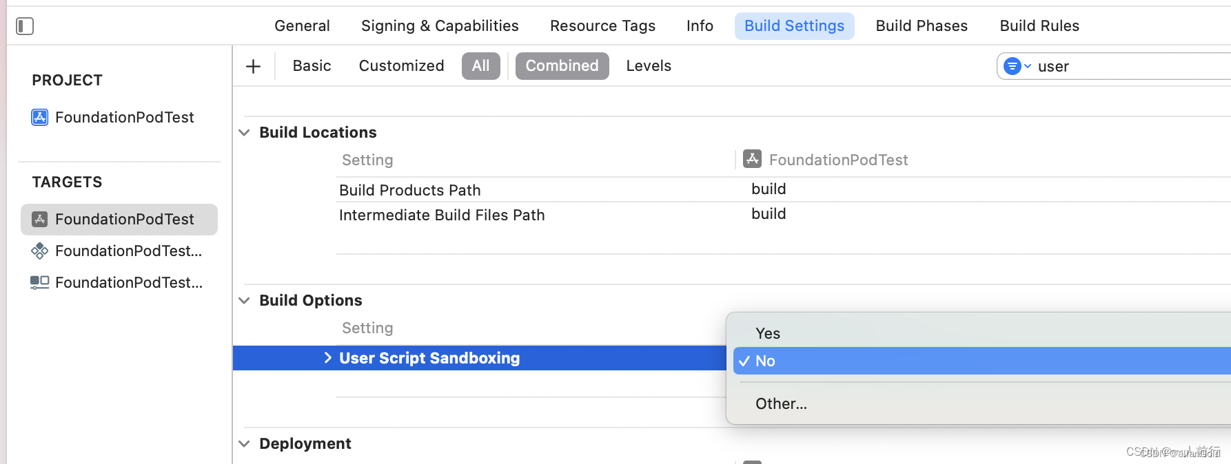 Xcode 15 Sandbox: rsync(xxxx) deny(1) file-write-create