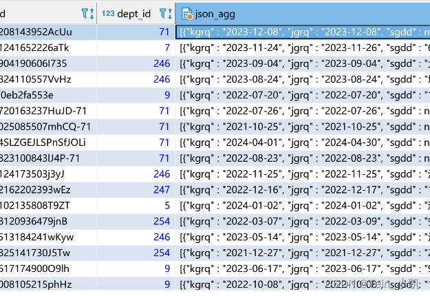 PostgreSQL 把多余字段转JSON