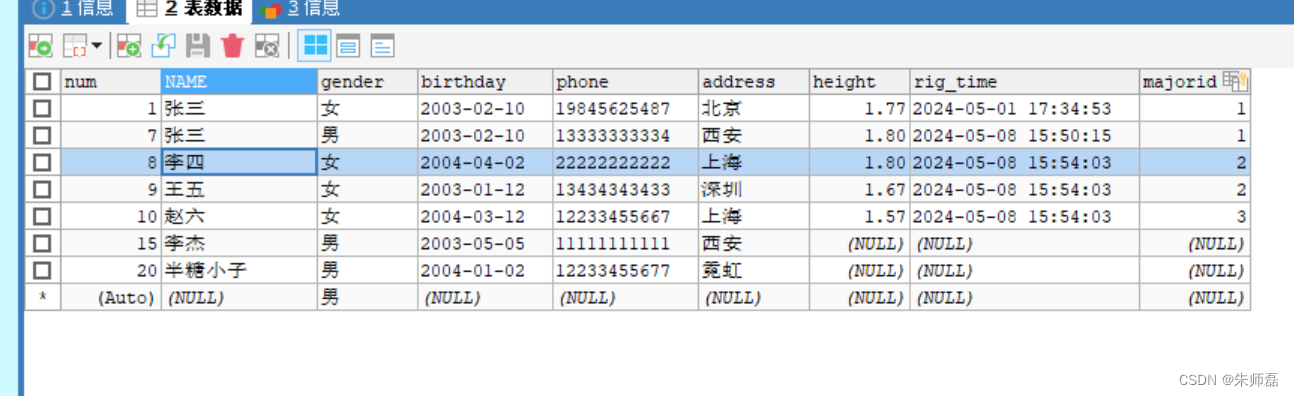 MySQL中的子查询