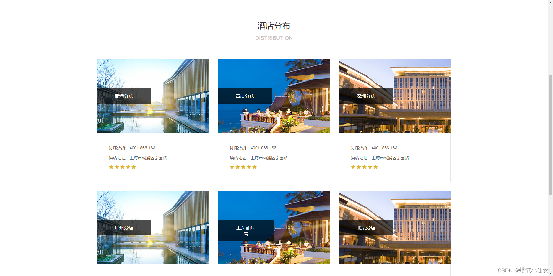 49. Web前端网页制作 高端大气的酒店网页设计实例 大学生期末大作业 html+css+js_li:nth-child(4n+1 ...