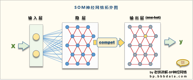 SOM神经网络拓扑图