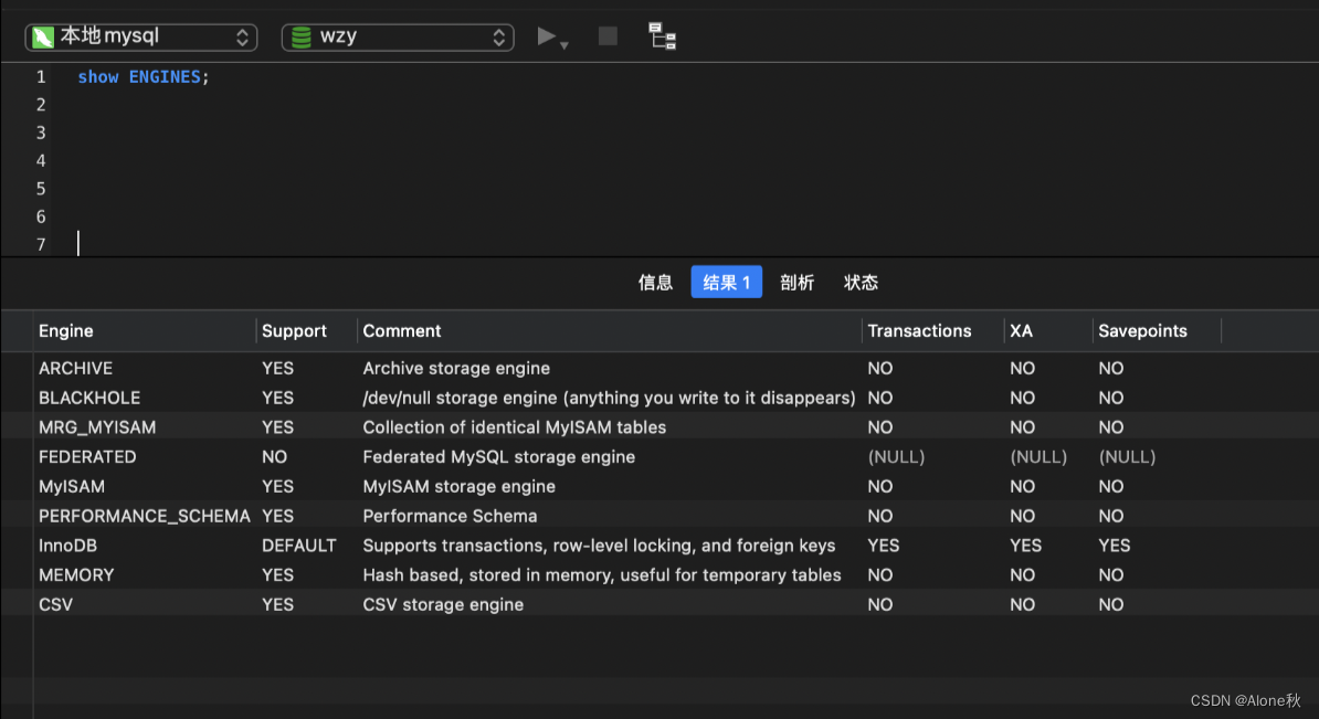 MySQL四大引擎，数据库管理，数据表管理，数据库账号管理