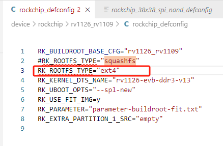 # Set rootfs type, including <span style='color:red;'>ext</span><span style='color:red;'>2</span> <span style='color:red;'>ext</span><span style='color:red;'>4</span> squashfs export RK_ROOTFS_TYPE=<span style='color:red;'>ext</span><span style='color:red;'>4</span>