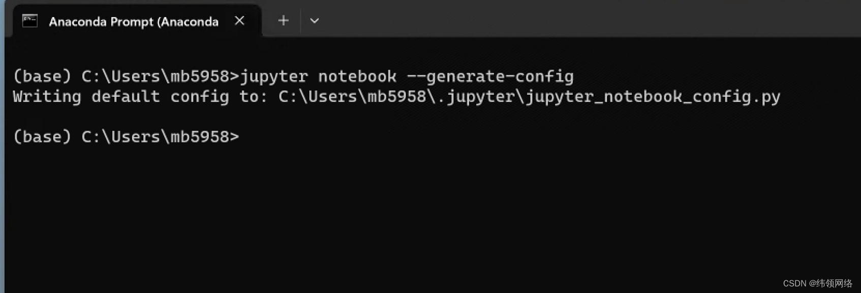 jupyter更改默认路径到其它的目录或者到其它的盘 比如D盘