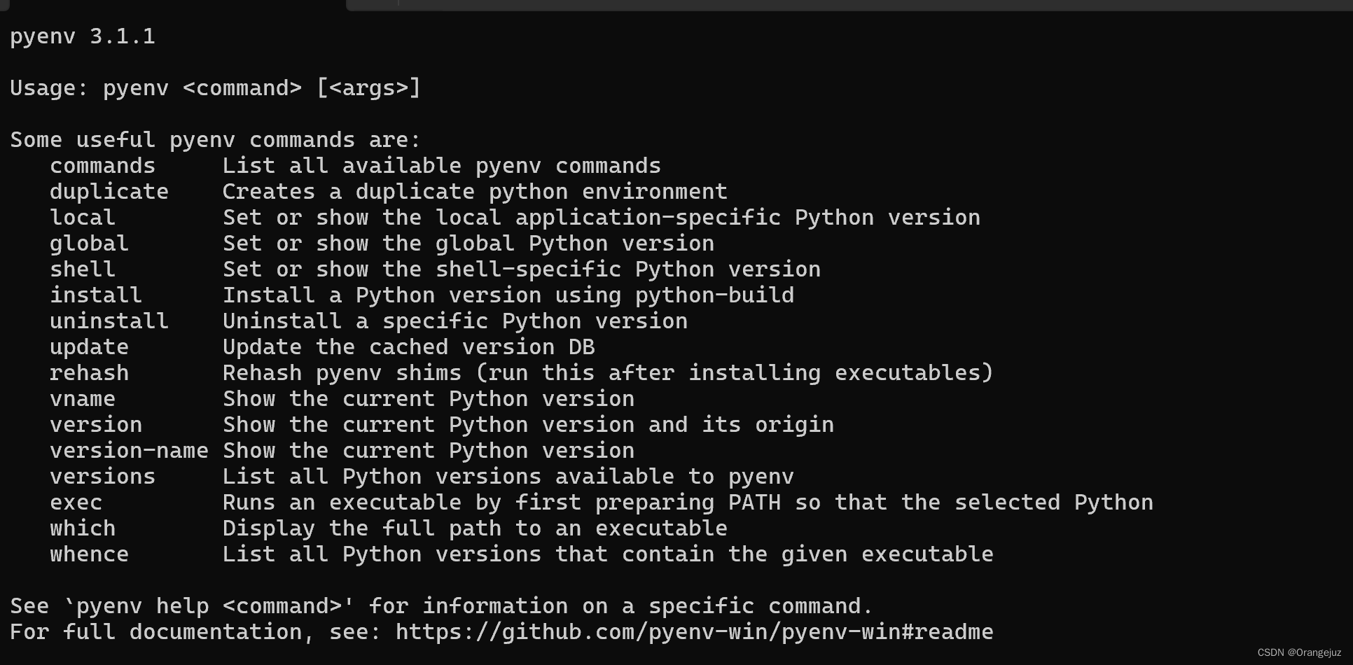 pyenv 之 python 多版本管理（win11）