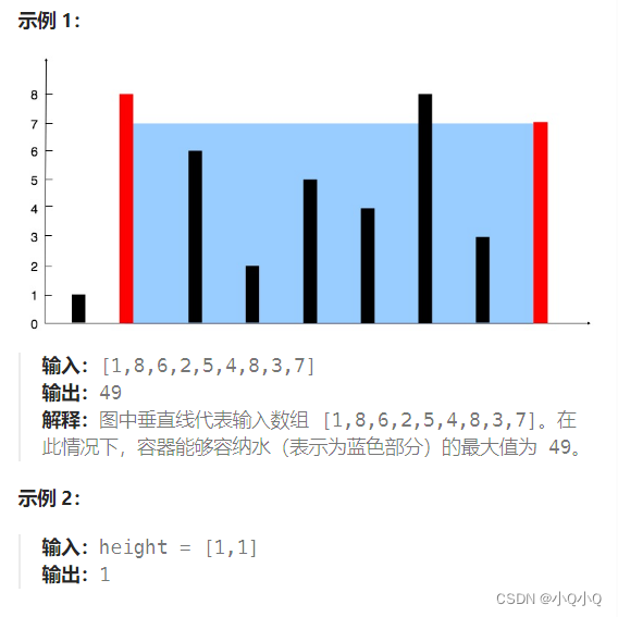 leetcode（<span style='color:red;'>双</span><span style='color:red;'>指针</span>）11.盛最多水<span style='color:red;'>的</span>容器（C++<span style='color:red;'>详细</span>解释）DAY9