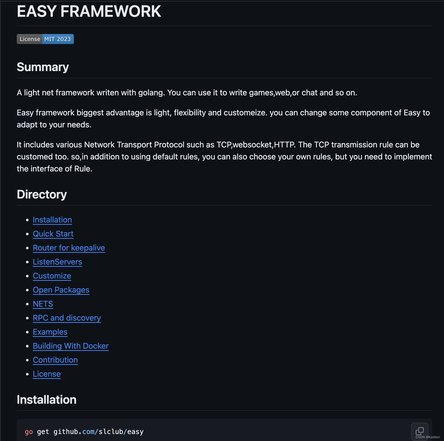 GoLang EASY 微服务游戏框架 01