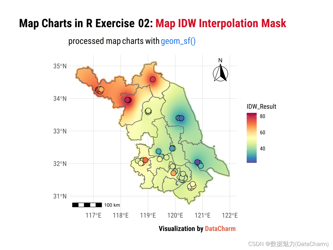 绘图提高篇 | R-gstat-ggplot2 IDW计算及空间插值可视化