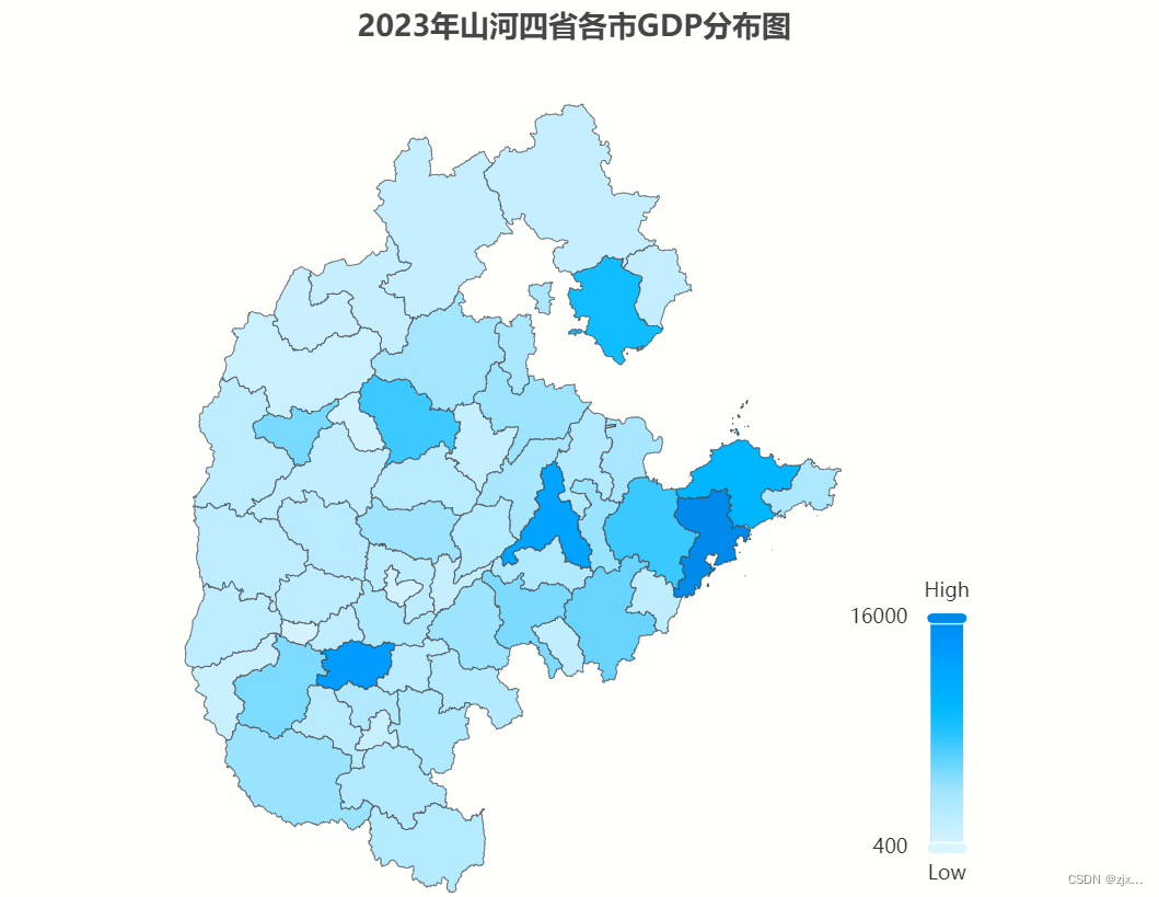 多个地区地图可视化