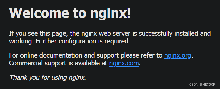 Nginx Welcome Page