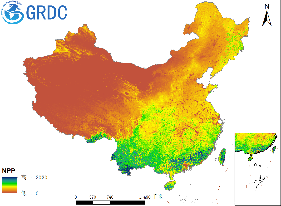 中国500米逐年植被净初级生产力（NPP）数据集（2000-2022）