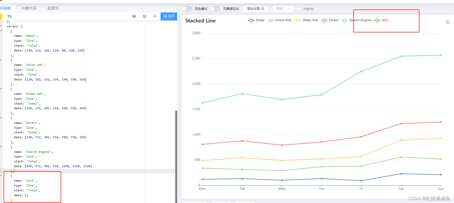 echarts legend组件单独设置样式形状