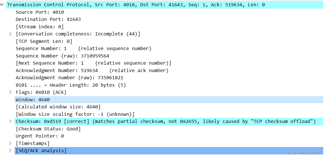 Linux: network: TCP: zero window size/window full 示例