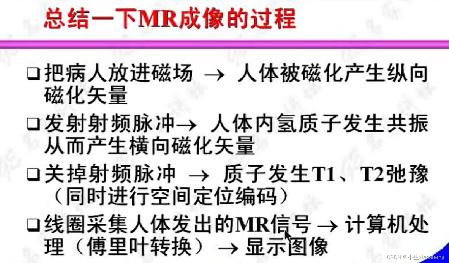 （1）医疗图像处理：MRI磁共振成像-基本原理--(杨正汉