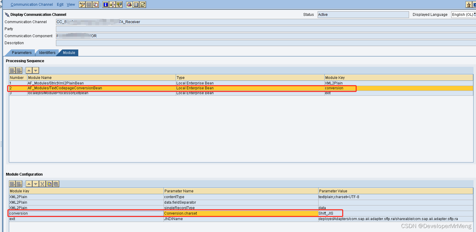 SAP PI SFTP适配器发送方和接收方文件编码转换问题