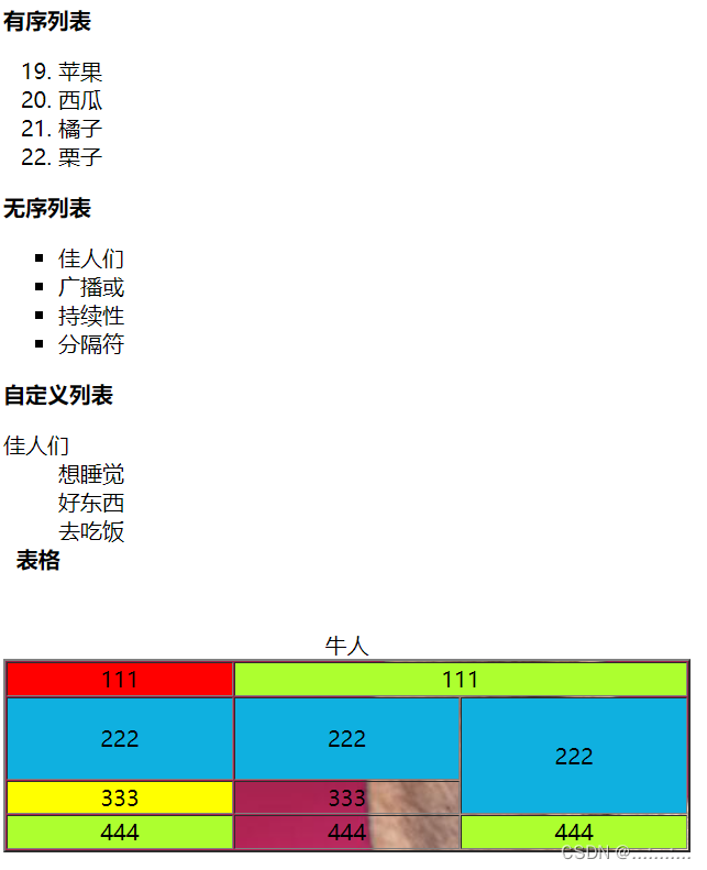 Web常见标签属性