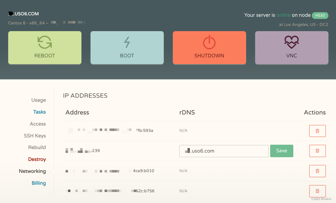 CloudCone rDNS