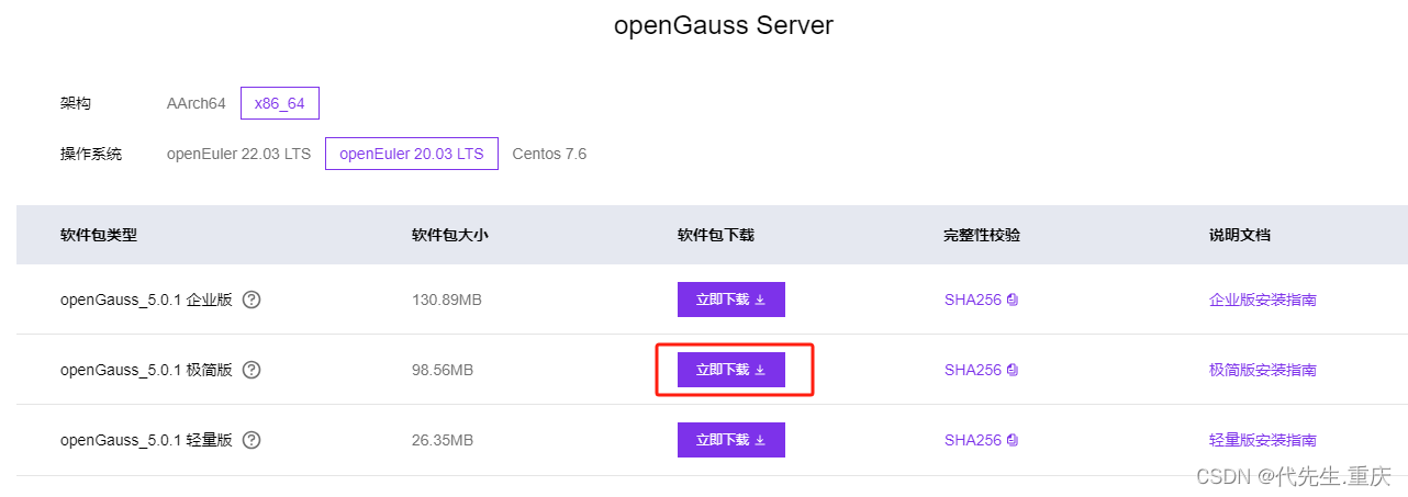 全网独家：基于openEuler-20.03-LTS-SP4底包构建opengaussV5.0.1LTS的单机极简版数据库容器