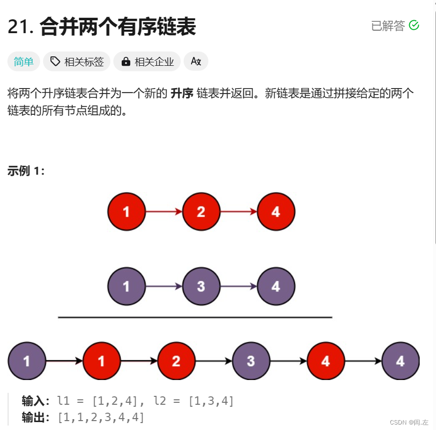 合并两个有序链表（C语言）———链表经典算法题