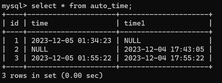 MySQL之时间戳（DateTime和TimeStamp）