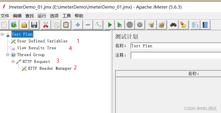 （三）【Jmeter】以模板创建并剖析第一个JMeter测试计划