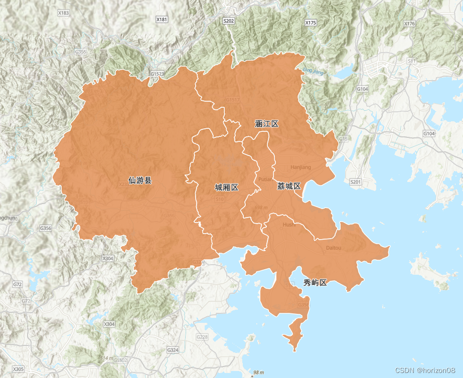 【ArcGIS For JS】前端geojson渲染行政区划图层并加标签