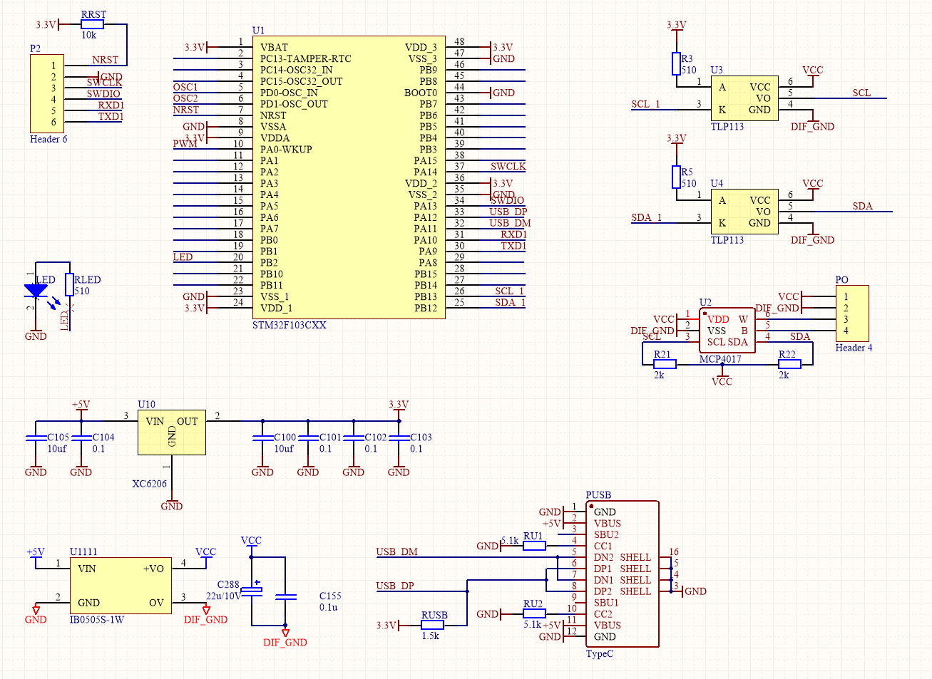 基于mcp4017制作的隔离电阻