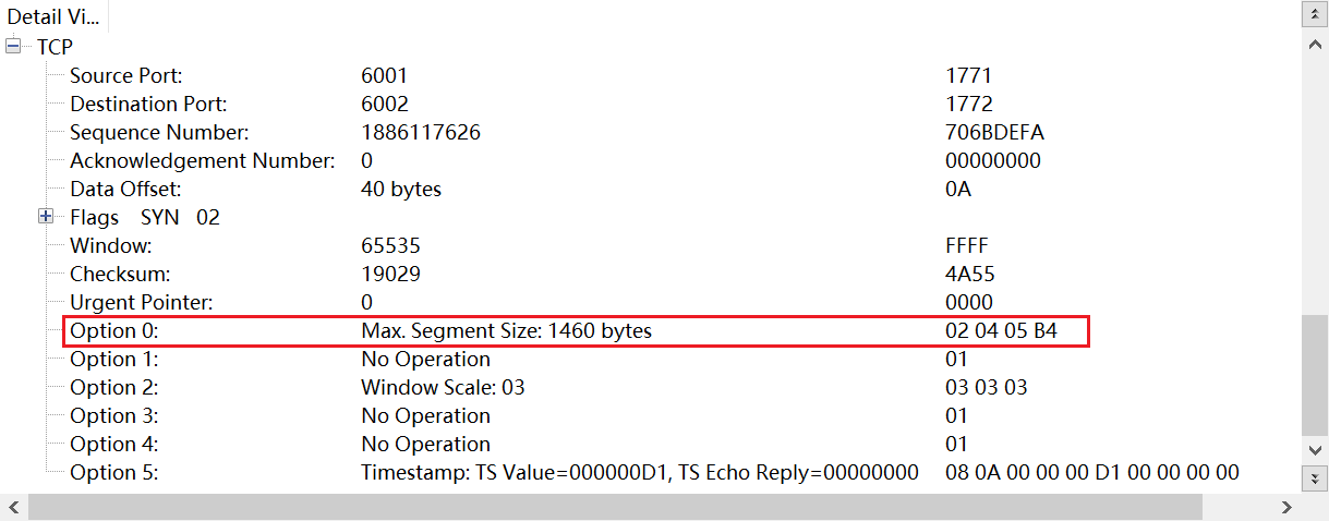 CAPL如何实现TCP Packet的option字段