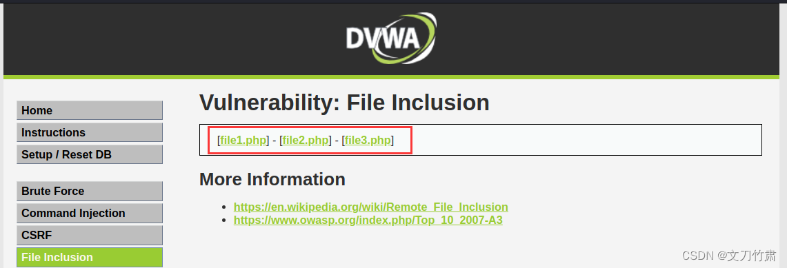 DVWA-File Inclusion通关教程-完结