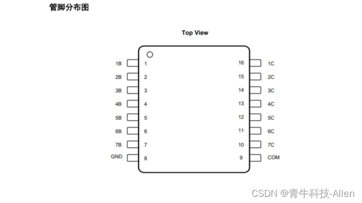 七通道NPN 达林顿管GC2003，专为符合标准 TTL 而制造