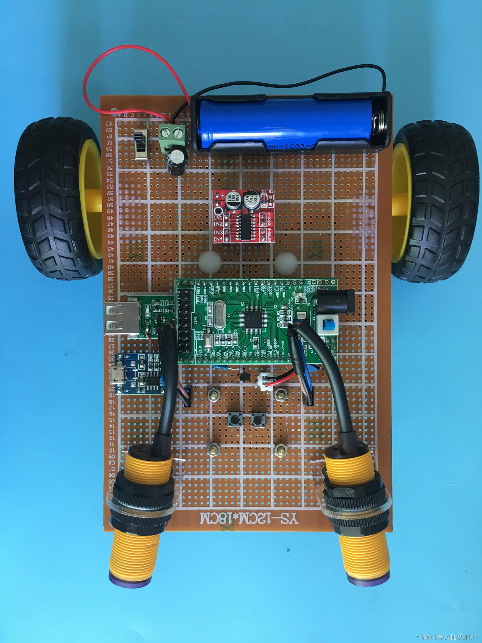 基于STM32单片机智能扫地智能小车机器人红外风扇吸尘设计73