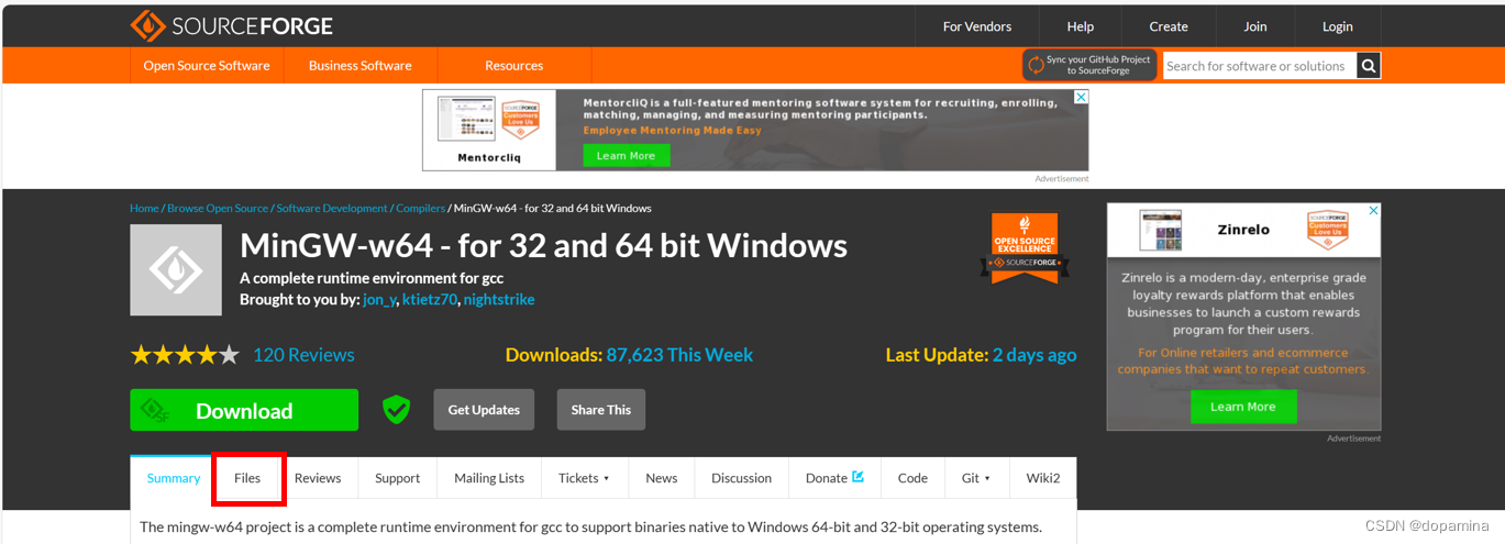 MinGW-64编译器下载安装_mingw-w64 - For 32 And 64 Bit Windows-CSDN博客