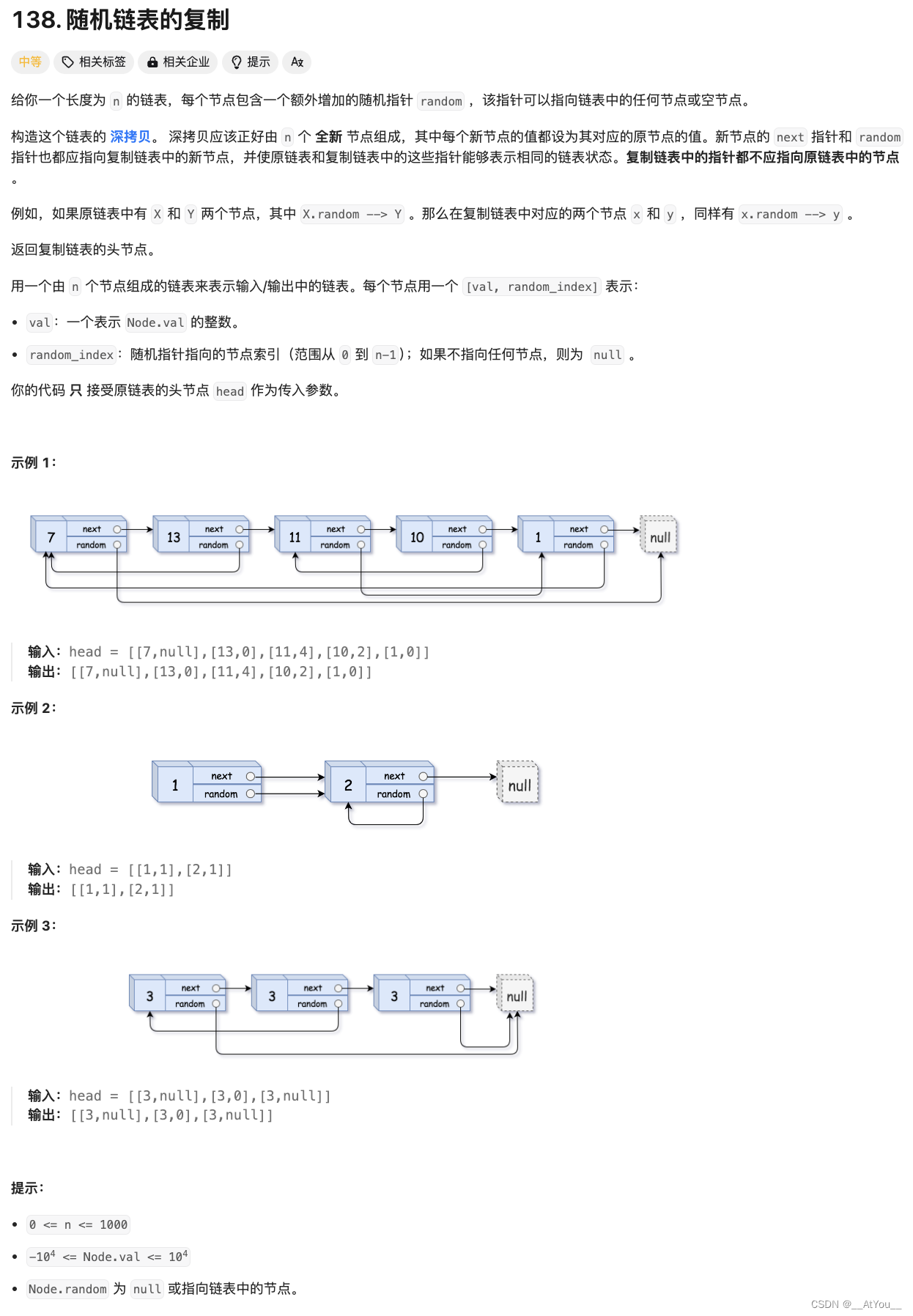 Golang | Leetcode Golang题解之第138题随机链表的复制