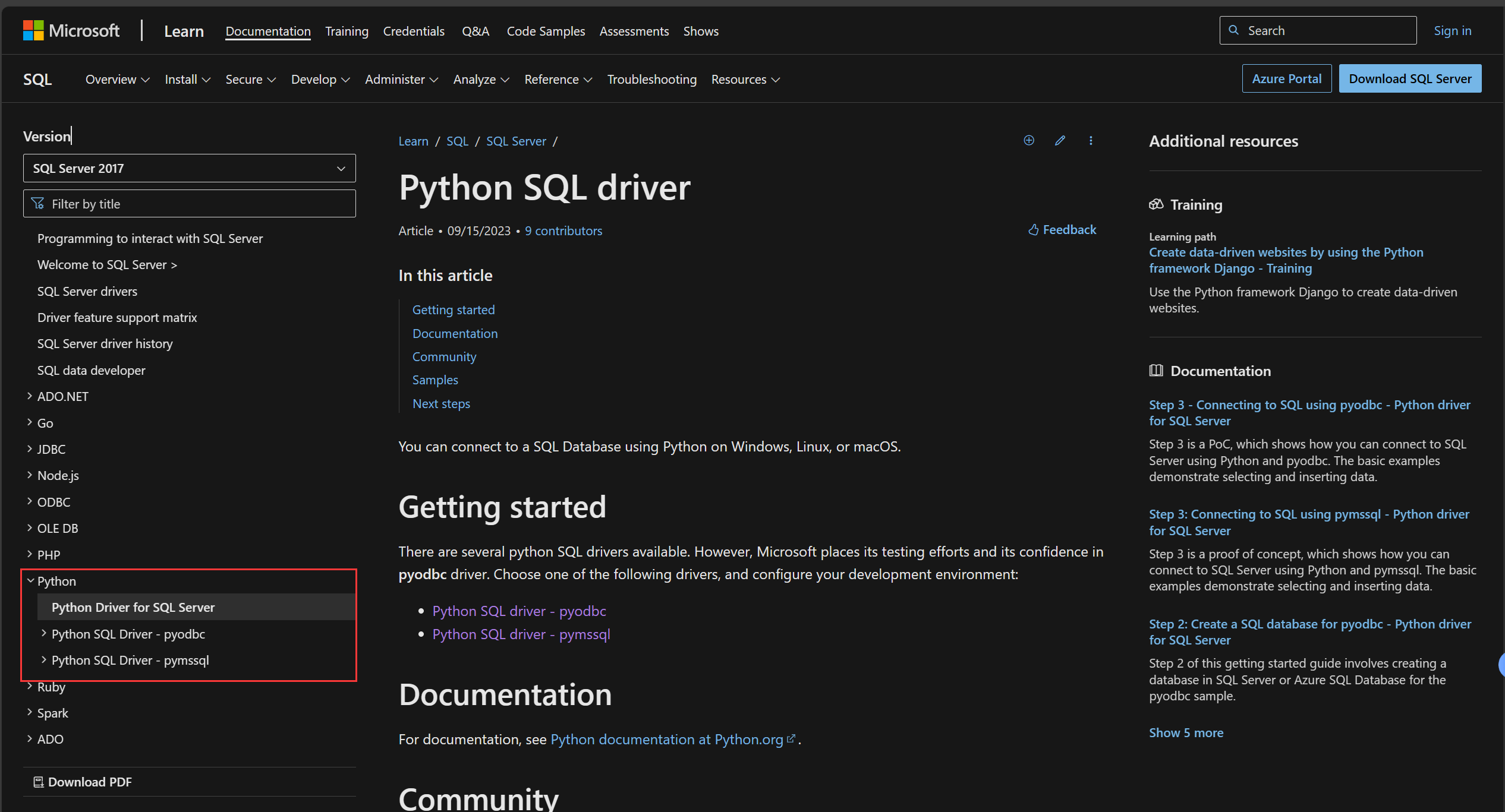 python 连接SQL server 请用pymssql连接，千万别用pyodbc