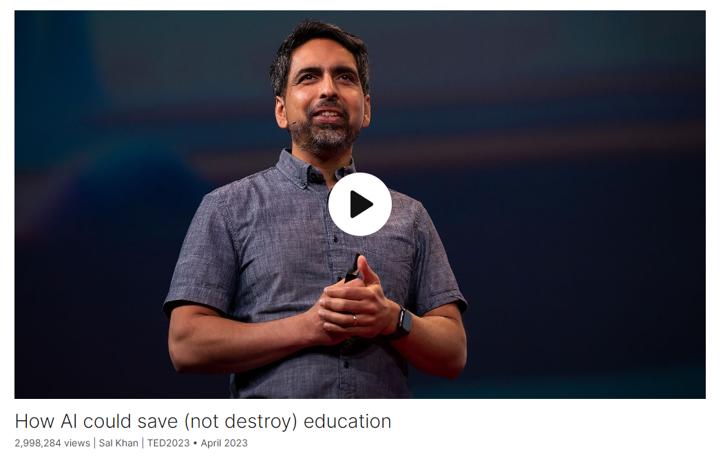 跟TED演讲学英文：How AI could save (not destroy) education by Sal Khan