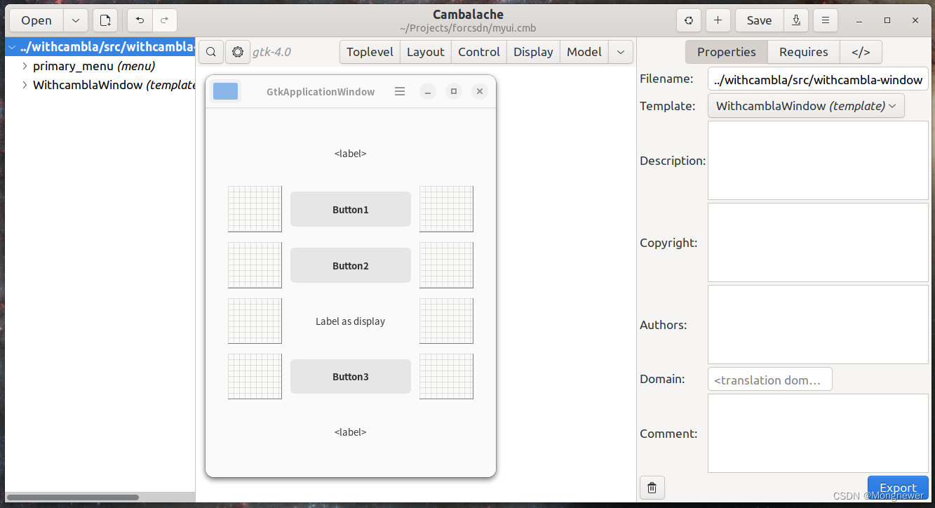 Ubuntu22.04 gnome-builder gnome C 应用程序习练笔记(一)