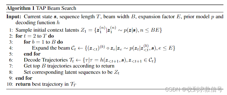 Offline RL : Efficient Planning in a Compact Latent Action Space