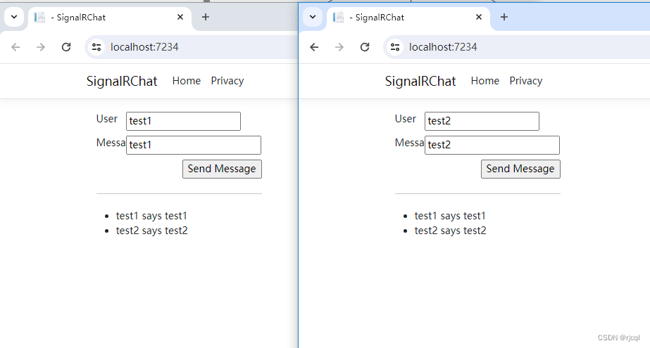 ASP.NET Core 使用 SignalR 的简单示例