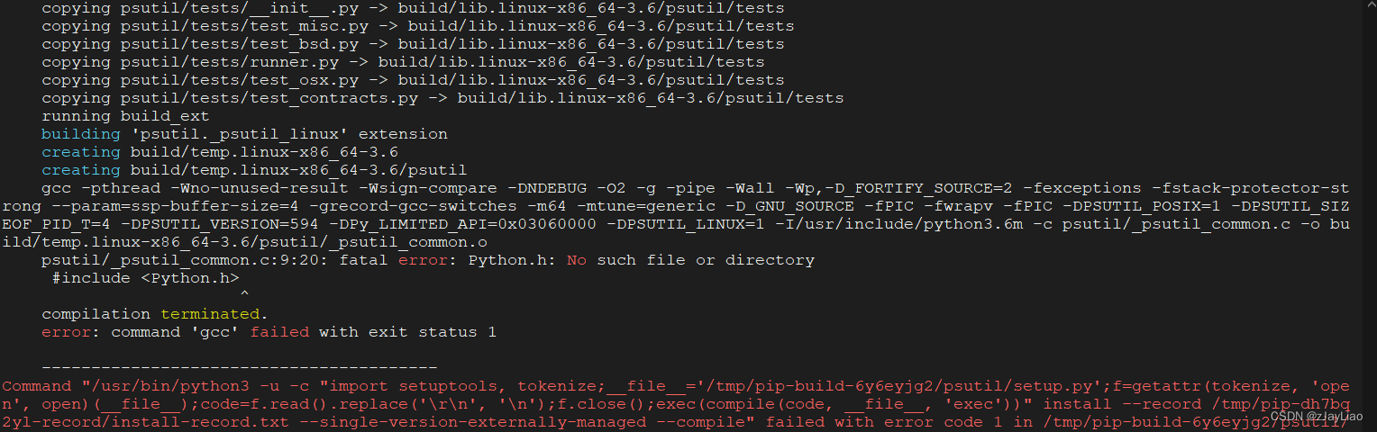 Python: Fatal Error: Python.H: No Such File Or Directory_Zjayliao的博客-Csdn博客