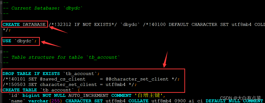 Load the backup sql format file 3