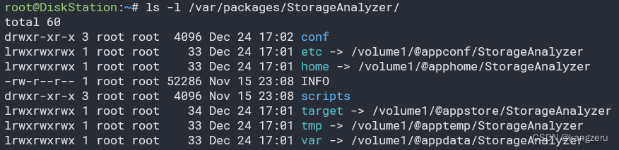/var/packages目录结构