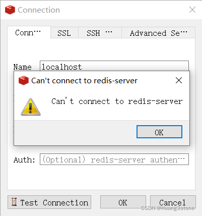 输入错误的密码,提示无法连接