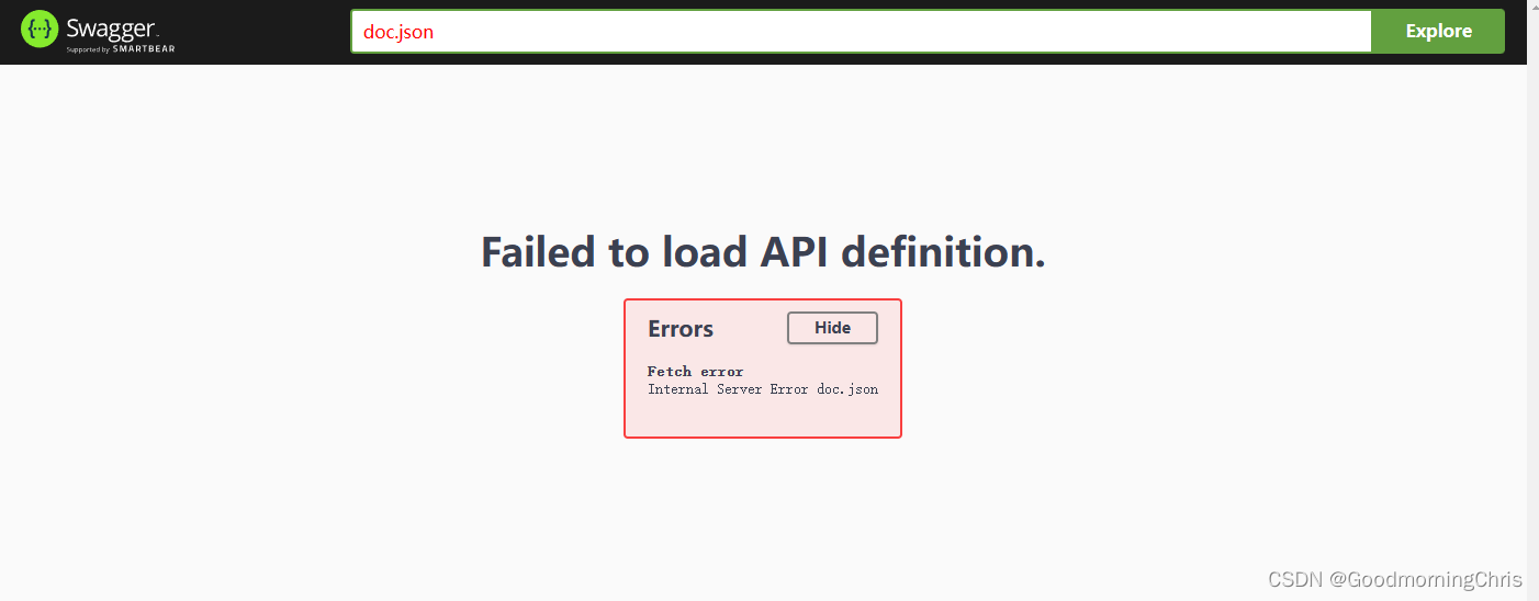 Go Swagger Failed To Load Api Definition Csdn