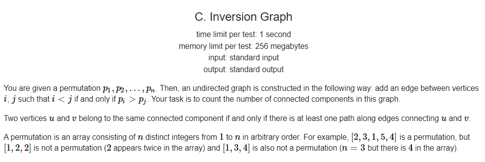 Codeforces Round #771 (Div. 2) C. Inversion Graph_codeforce 771 C ...