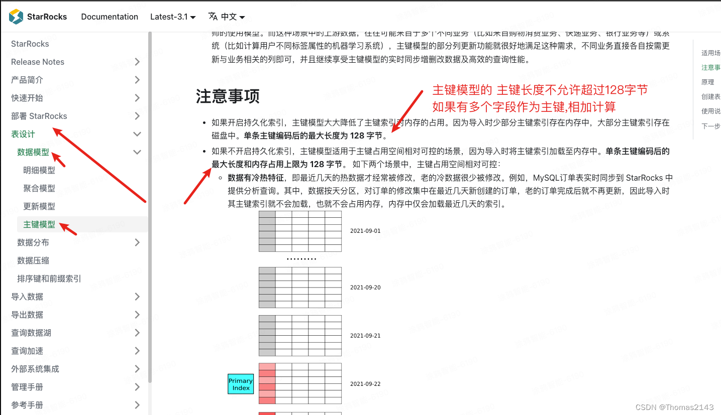 flink写入starrocks报错 primary key size exceed the limit