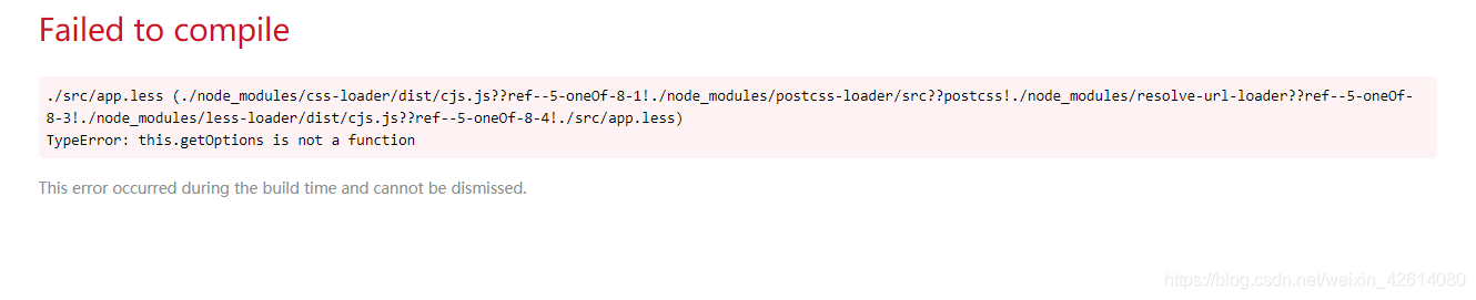 TypeError: this.getOptions is not a function (install stylus ...