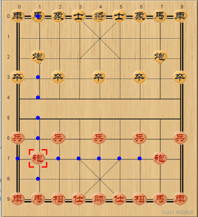 展示当前棋子可走的路线