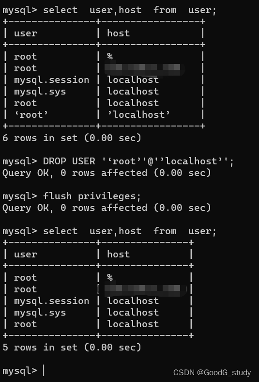 Mysql 修改host远程访问 Mysql修改root Host Csdn博客