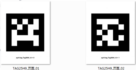 ▲ 图1.3.2 两种不同的Apriltag及其方向